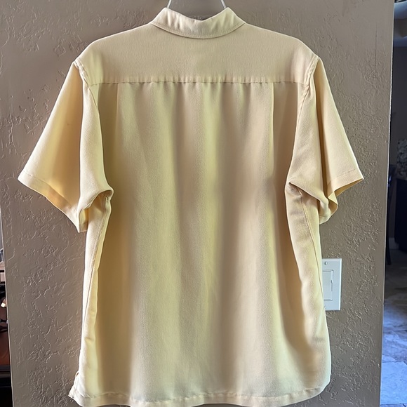 Joseph Abboud Men’s Short sleeves button down shirt yellow Large - Picture 10 of 11
